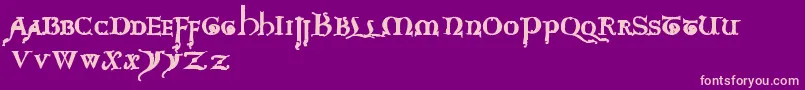 questra extra st Font – Pink Fonts on Purple Background