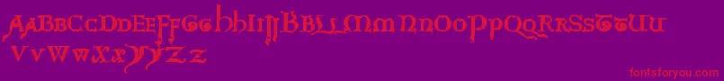 questra extra st Font – Red Fonts on Purple Background