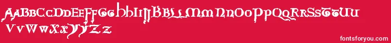 questra extra st Font – White Fonts on Red Background