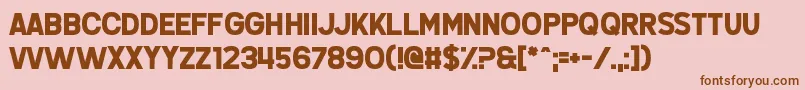 Questrian 2 Font – Brown Fonts on Pink Background