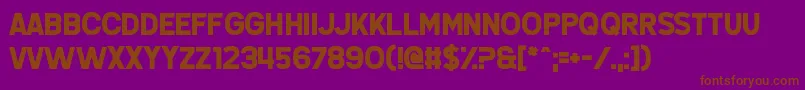 Шрифт Questrian 2 – коричневые шрифты на фиолетовом фоне