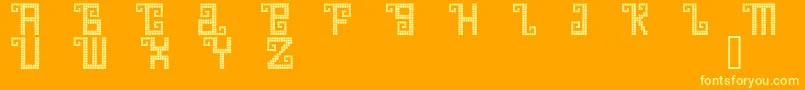 QUETD    Font – Yellow Fonts on Orange Background