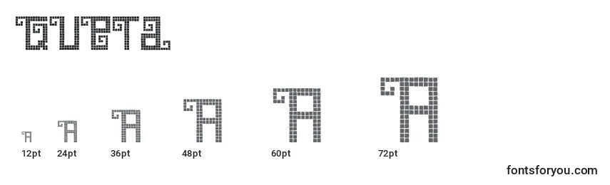 Размеры шрифта QUETD    (137775)
