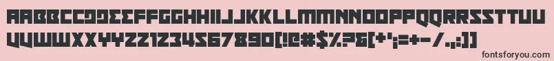 フォントQui Finn – ピンクの背景に黒い文字