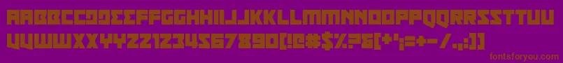 Шрифт Qui Finn – коричневые шрифты на фиолетовом фоне