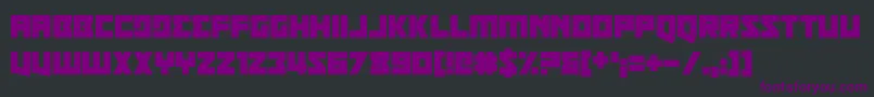 Шрифт Qui Finn – фиолетовые шрифты на чёрном фоне