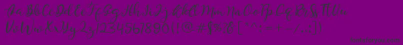 Quiche-Schriftart – Schwarze Schriften auf violettem Hintergrund