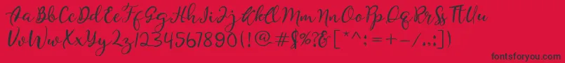 Quiche Font – Black Fonts on Red Background