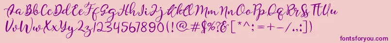 Quiche Font – Purple Fonts on Pink Background