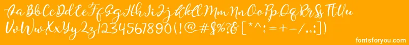 Quiche Font – White Fonts on Orange Background