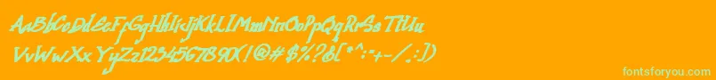 Quick Divine Font – Green Fonts on Orange Background