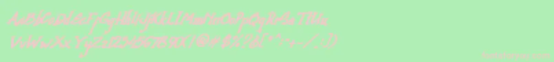 Quick Divine Font – Pink Fonts on Green Background