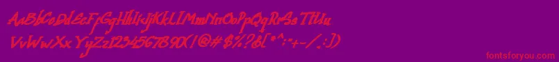 Quick Divine Font – Red Fonts on Purple Background