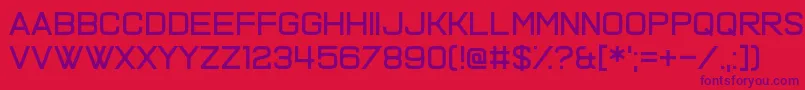 Quick Fuse Font – Purple Fonts on Red Background