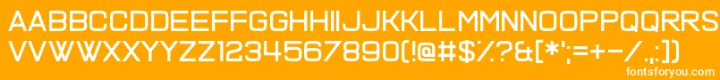 フォントQuick Fuse – オレンジの背景に白い文字
