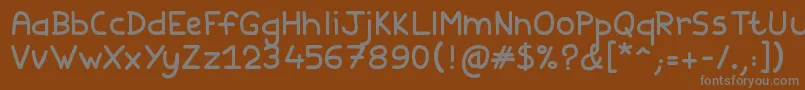 フォントFamilyfriends – 茶色の背景に灰色の文字