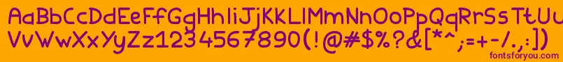 Familyfriends Font – Purple Fonts on Orange Background