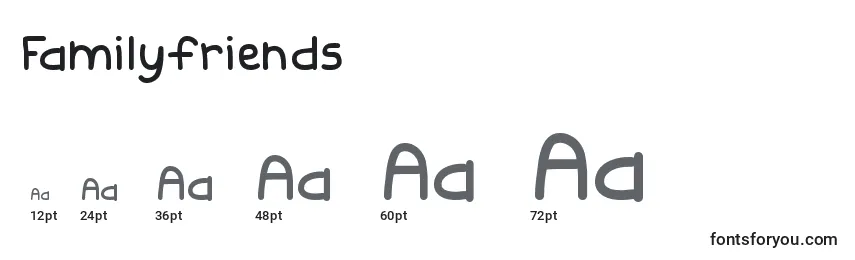 Familyfriends Font Sizes