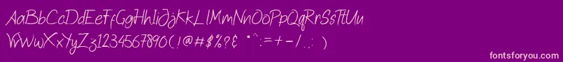 Quick Jump Font – Pink Fonts on Purple Background