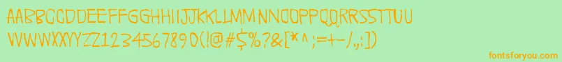 Quick Pangolin Font – Orange Fonts on Green Background