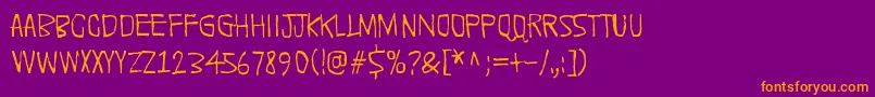 Quick Pangolin Font – Orange Fonts on Purple Background