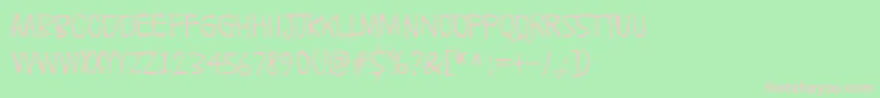 Quick Pangolin Font – Pink Fonts on Green Background