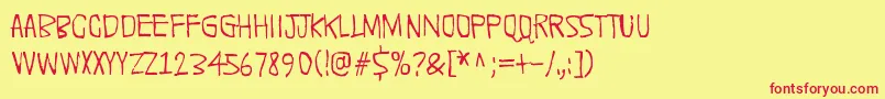 Quick Pangolin Font – Red Fonts on Yellow Background