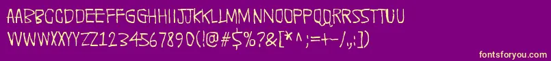 Quick Pangolin Font – Yellow Fonts on Purple Background