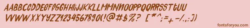 Police Quick Pick I – polices brunes sur fond rose