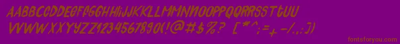 Lisätietoja Quick Pick I-fontista Quick Pick I-fontti – ruskeat fontit violetilla taustalla