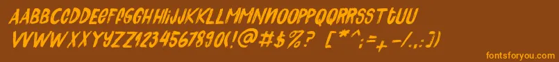 fuente Quick Pick I – Fuentes Naranjas Sobre Fondo Marrón