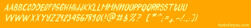 Más sobre la fuente Quick Pick I fuente Quick Pick I – Fuentes Amarillas Sobre Fondo Naranja