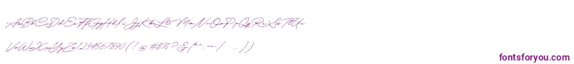 Quick Signature Personal Use-Schriftart – Violette Schriften