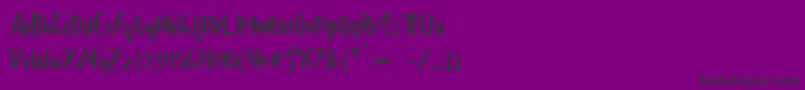 フォントQuicken – 紫の背景に黒い文字