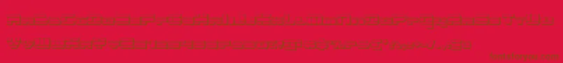 quicken3d Font – Brown Fonts on Red Background