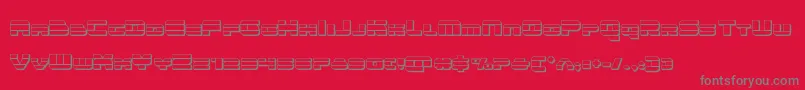 quicken3d Font – Gray Fonts on Red Background