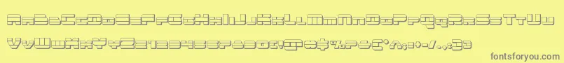 quicken3d Font – Gray Fonts on Yellow Background