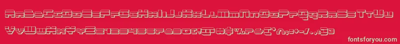 quicken3d-fontti – vihreät fontit punaisella taustalla