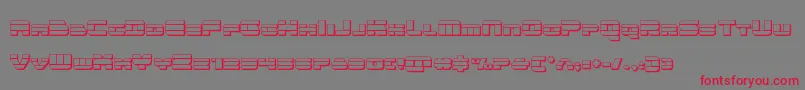 quicken3d-Schriftart – Rote Schriften auf grauem Hintergrund