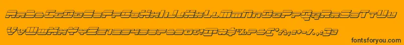 quicken3dital Font – Black Fonts on Orange Background