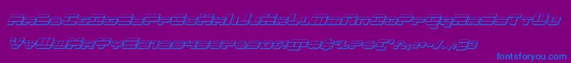 quicken3dital Font – Blue Fonts on Purple Background