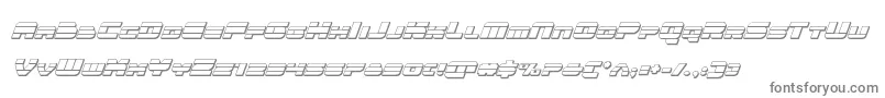 quicken3dital-fontti – harmaat kirjasimet valkoisella taustalla