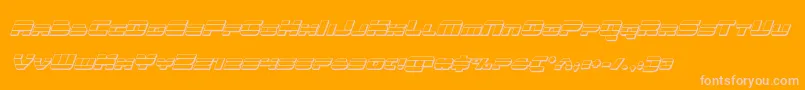 quicken3dital Font – Pink Fonts on Orange Background