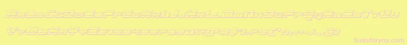 quicken3dital-Schriftart – Rosa Schriften auf gelbem Hintergrund