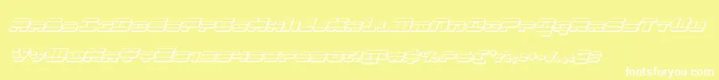 quicken3dital Font – White Fonts on Yellow Background