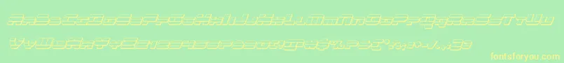 quicken3dital Font – Yellow Fonts on Green Background