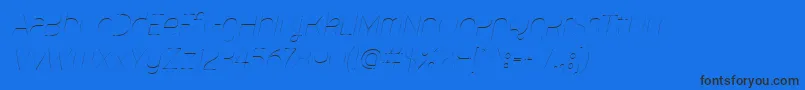 MalinaUltralightItalic Font – Black Fonts on Blue Background