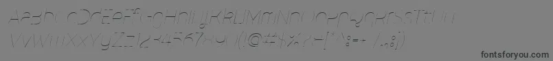 MalinaUltralightItalic-Schriftart – Schwarze Schriften auf grauem Hintergrund