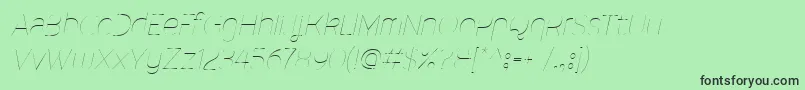 MalinaUltralightItalic Font – Black Fonts on Green Background
