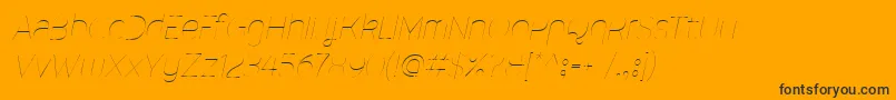 MalinaUltralightItalic Font – Black Fonts on Orange Background